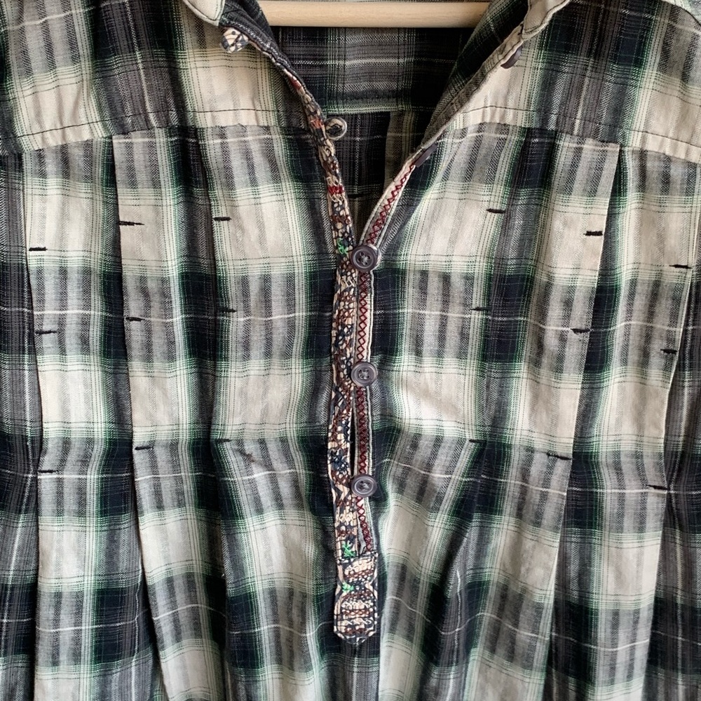 Free People Plaid Popover Tunic - Picture 2 of 8